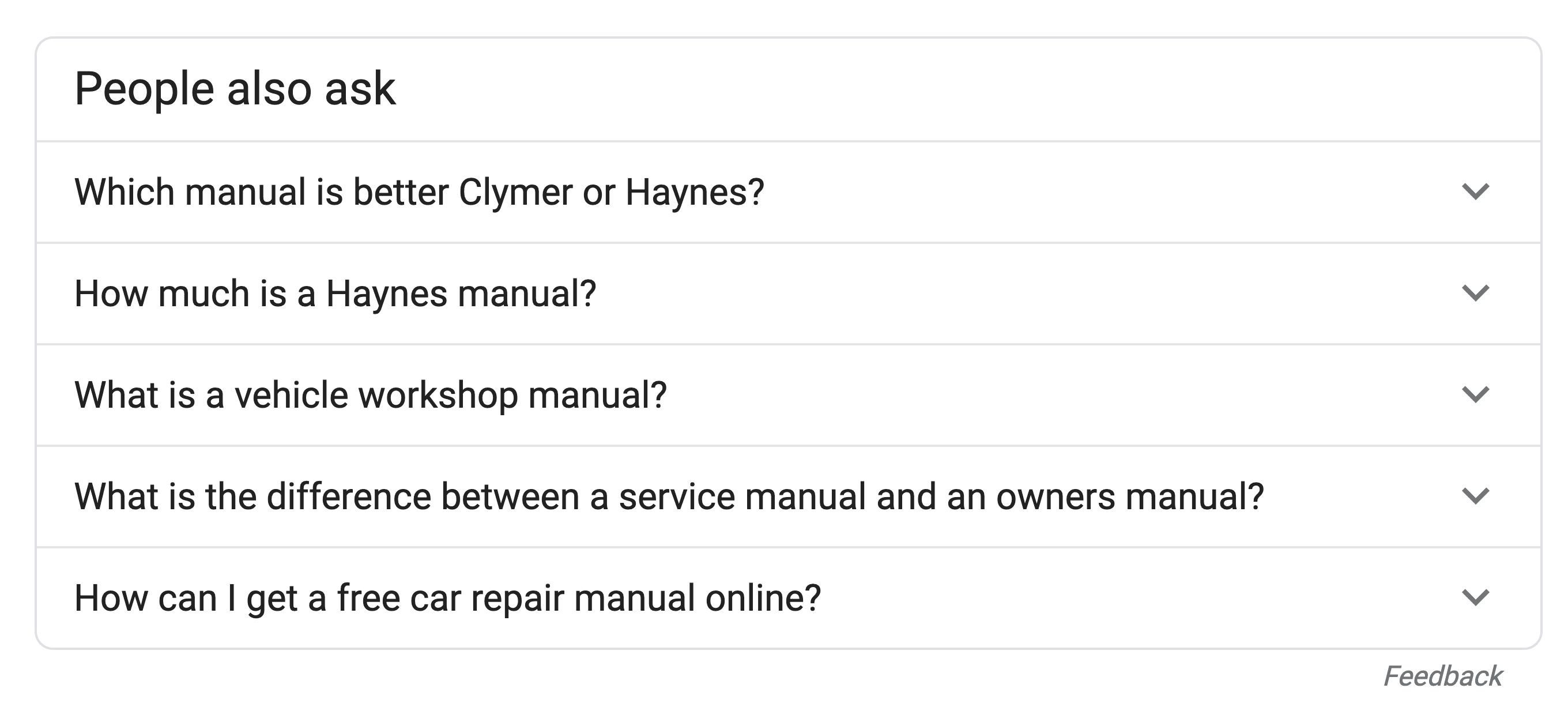 Google's "People also ask"