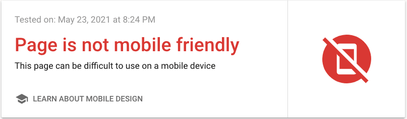 Google's Mobile Friendly Test