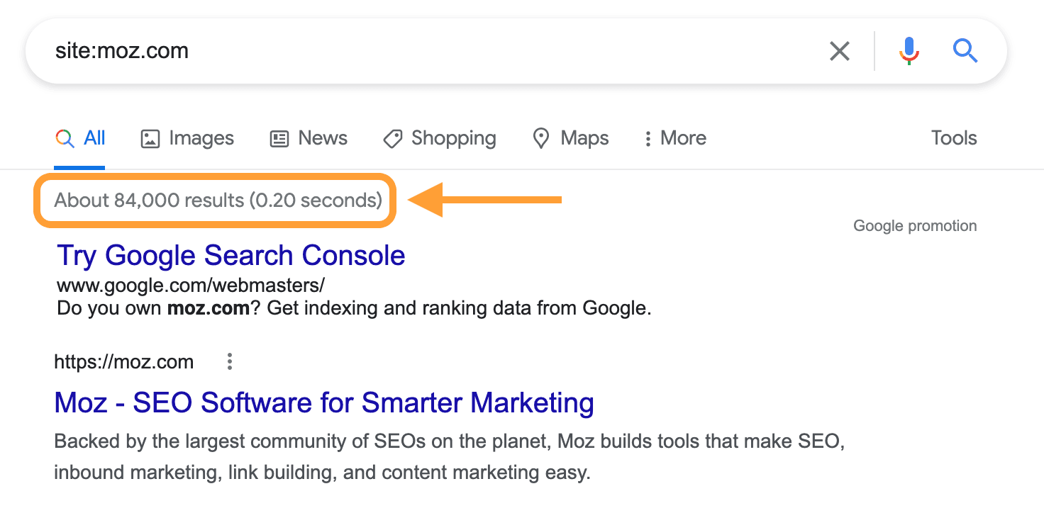 Google search results for site:moz.com