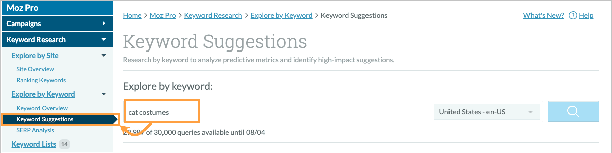 Finding and Filtering Keyword Suggestions