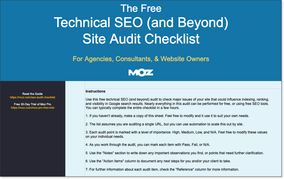 Technical On-Page SEO Audit Checklist